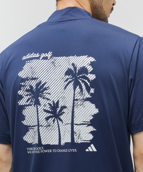 adidas（アディダス）の「アディダス adidas バックグラフィックSSモックネックシャツ（Tシャツ/カットソー・メンズ・ホワイト/ネイビー/ブルー・4L/S/M/L/LL/3L）」の13枚目の写真