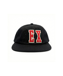 EXTRAORDINARY（エクストラオーディナリー）の「OVERSIZE EX APPLIQUE CAP BLACK（キャップ）」