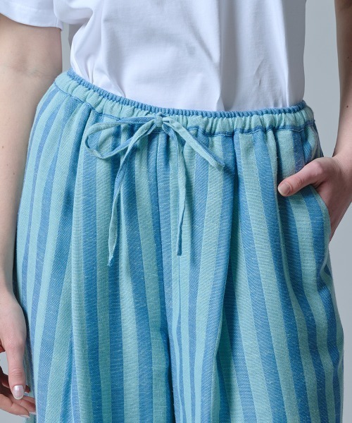 DOUBLE STANDARD CLOTHING(ダブルスタンダードクロージング)の「ストライプ サマーワイドパンツ(その他パンツ・レディース・ミント・36/38)」の5枚目の写真