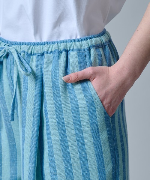 DOUBLE STANDARD CLOTHING(ダブルスタンダードクロージング)の「ストライプ サマーワイドパンツ(その他パンツ・レディース・ミント・36/38)」の6枚目の写真