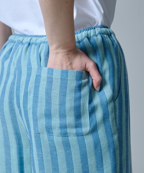 DOUBLE STANDARD CLOTHING(ダブルスタンダードクロージング)の「ストライプ サマーワイドパンツ(その他パンツ・レディース・ミント・36/38)」の9枚目の写真