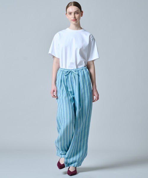 DOUBLE STANDARD CLOTHING(ダブルスタンダードクロージング)の「ストライプ サマーワイドパンツ(その他パンツ・レディース・ミント・36/38)」の12枚目の写真