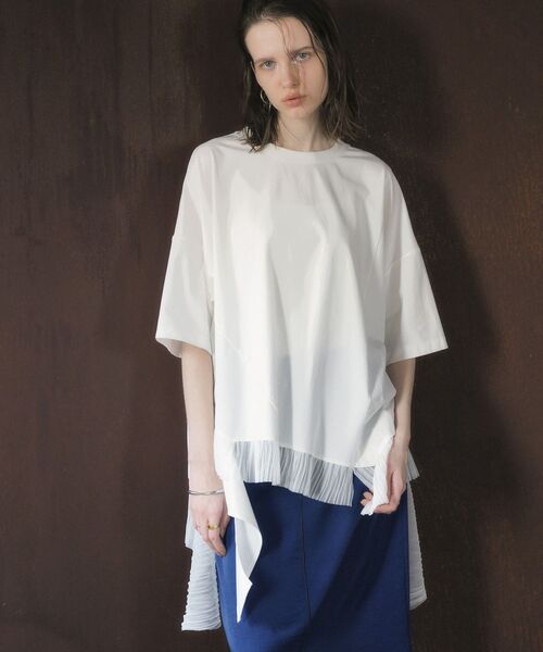 Editt by YECCA VECCA(エディットバイイェッカヴェッカ)の「裾アシメデザインプルオーバー(Tシャツ/カットソー・レディース・その他6/ブラック/ホワイト・FREE)」の6枚目の写真