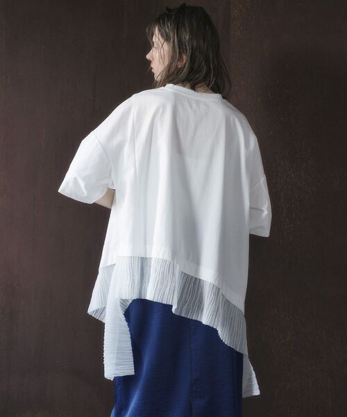 Editt by YECCA VECCA(エディットバイイェッカヴェッカ)の「裾アシメデザインプルオーバー(Tシャツ/カットソー・レディース・その他6/ブラック/ホワイト・FREE)」の9枚目の写真