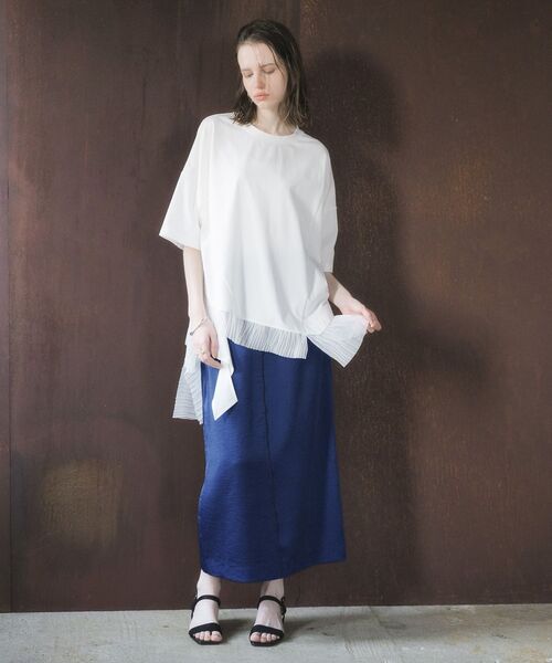 Editt by YECCA VECCA(エディットバイイェッカヴェッカ)の「裾アシメデザインプルオーバー(Tシャツ/カットソー・レディース・その他6/ブラック/ホワイト・FREE)」の10枚目の写真