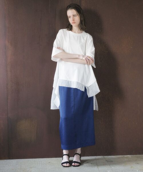 Editt by YECCA VECCA(エディットバイイェッカヴェッカ)の「裾アシメデザインプルオーバー(Tシャツ/カットソー・レディース・その他6/ブラック/ホワイト・FREE)」の11枚目の写真