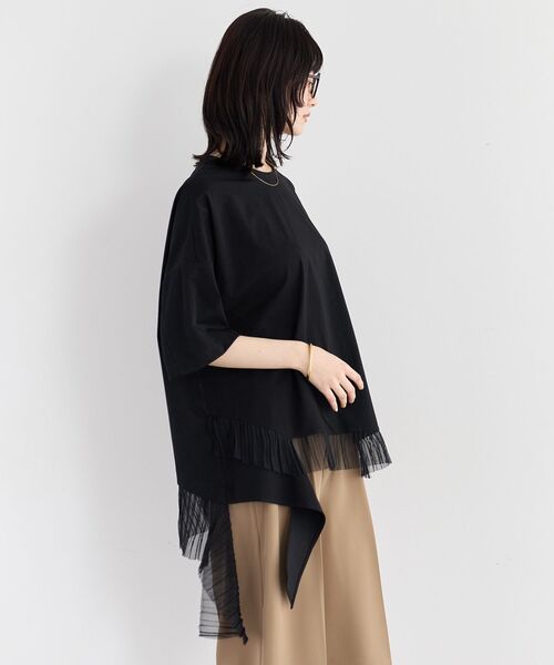 Editt by YECCA VECCA(エディットバイイェッカヴェッカ)の「裾アシメデザインプルオーバー(Tシャツ/カットソー・レディース・その他6/ブラック/ホワイト・FREE)」の19枚目の写真