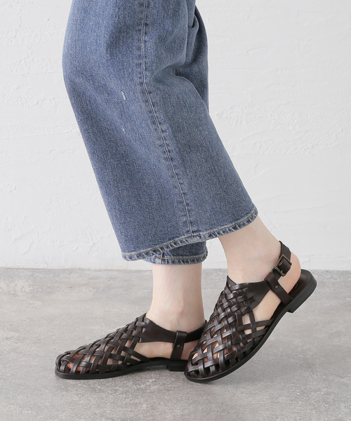 IENA（イエナ）の「CASTELLANO/カステラーノ mesh sandal サンダル SELENA VACCHETA（サンダル・レディース・ブラウン・38/37/36）」の2枚目の写真