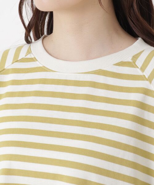 one'sterrace(ワンズテラス)の「クルーネック 7分袖ボーダープルオーバー(Tシャツ/カットソー・レディース・グレー系4/ブラック系8/パープル系2/イエロー系8/ネイビー系5・02)」の9枚目の写真