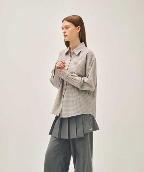 MARITHE + FRANCOIS GIRBAUD(マリテフランソワジルボー)の「W PATTERN SHEER SHIRT(シャツ/ブラウス・レディース・ブルー/グレー×ピンク/アイボリー・MEDIUM/SMALL)」の17枚目の写真