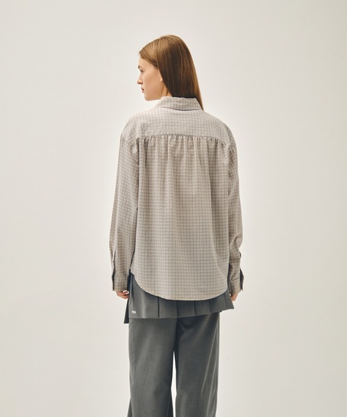 MARITHE + FRANCOIS GIRBAUD(マリテフランソワジルボー)の「W PATTERN SHEER SHIRT(シャツ/ブラウス・レディース・ブルー/グレー×ピンク/アイボリー・MEDIUM/SMALL)」の18枚目の写真