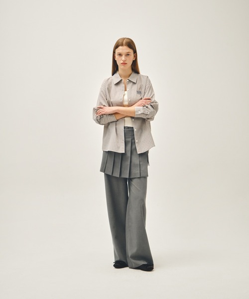 MARITHE + FRANCOIS GIRBAUD(マリテフランソワジルボー)の「W PATTERN SHEER SHIRT(シャツ/ブラウス・レディース・ブルー/グレー×ピンク/アイボリー・MEDIUM/SMALL)」の20枚目の写真