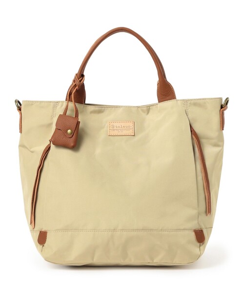 Ray BEAMS(レイビームス)の「toleur / ポリエステル 2way トートバッグ 2(トートバッグ・レディース・ベージュ/ブラック/オリーブ・ONE SIZE)」の2枚目の写真