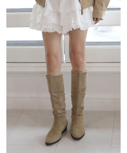 APTO（アプト）の「リングルロングブーツ AHFB007（ブーツ・レディース・ブラック/Beige・22.5cm/23cm/23.5cm/24cm/24.5cm/25cm）」の3枚目の写真