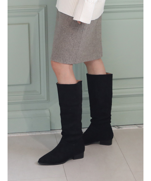 APTO（アプト）の「リングルロングブーツ AHFB007（ブーツ・レディース・ブラック/Beige・22.5cm/23cm/23.5cm/24cm/24.5cm/25cm）」の4枚目の写真