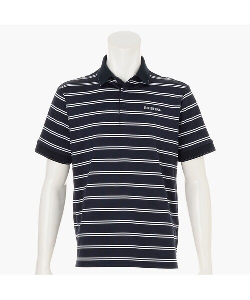 BRIEFING(ブリーフィング)の「【BRIEFING GOLF/ブリーフィングゴルフ】MEN’S DOUBLE STRIPE POLO RF(ポロシャツ・メンズ・ブラック/ネイビー/ホワイト/グリーン系その他2・L/M/S/XL)」の4枚目の写真
