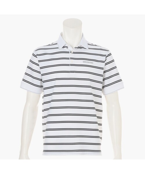 BRIEFING(ブリーフィング)の「【BRIEFING GOLF/ブリーフィングゴルフ】MEN’S DOUBLE STRIPE POLO RF(ポロシャツ・メンズ・ブラック/ネイビー/ホワイト/グリーン系その他2・L/M/S/XL)」の2枚目の写真
