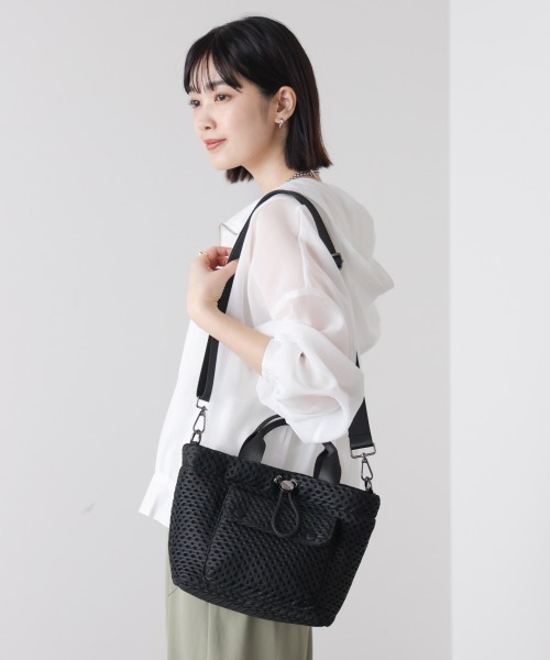Bou Jeloud(ブージュルード)の「ドットメッシュバケットバッグ(かごバッグ・レディース・ブラック・ONESIZE)」の8枚目の写真