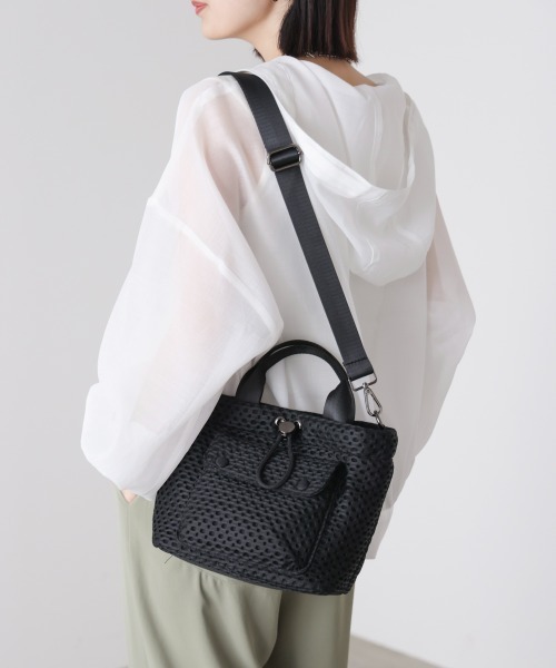 Bou Jeloud(ブージュルード)の「ドットメッシュバケットバッグ(かごバッグ・レディース・ブラック・ONESIZE)」の9枚目の写真