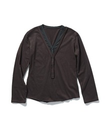 Layered Henley Long T-Shirts