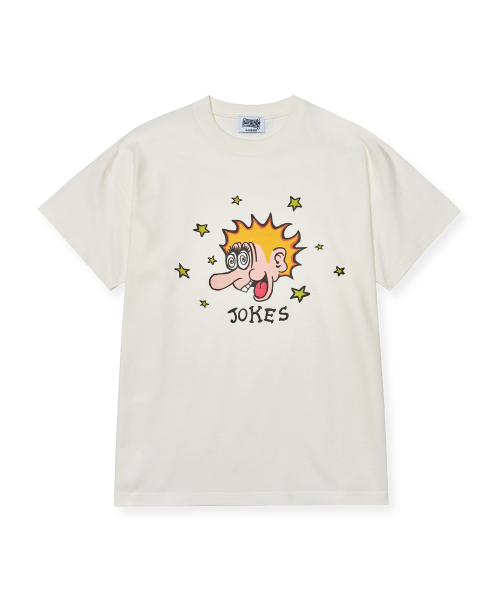 THE SCOT WRECK(ザ スコットレック)の「JOKES(Tシャツ/カットソー・メンズ・アイボリー・SMALL/MEDIUM/LARGE/X-LARGE)」の1枚目の写真