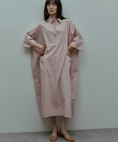 flaeu(フラユ)の「Field Cotton Dress(ワンピース・レディース・ピンク/ネイビー/ブラック・FREE)」の3枚目の写真