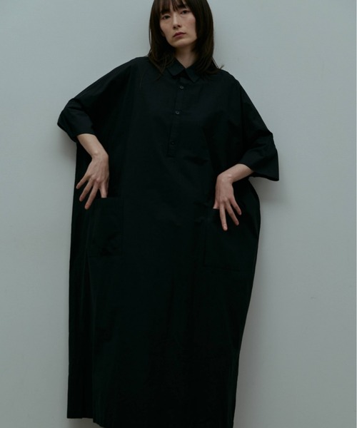 flaeu(フラユ)の「Field Cotton Dress(ワンピース・レディース・ピンク/ネイビー/ブラック・FREE)」の1枚目の写真
