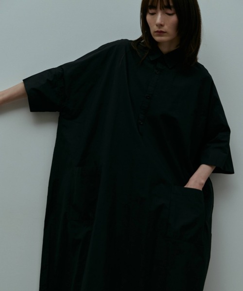 flaeu(フラユ)の「Field Cotton Dress(ワンピース・レディース・ピンク/ネイビー/ブラック・FREE)」の4枚目の写真