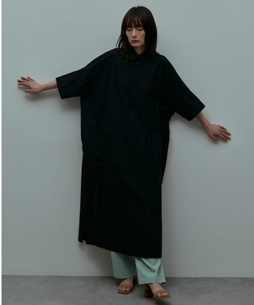 flaeu(フラユ)の「Field Cotton Dress(ワンピース・レディース・ピンク/ネイビー/ブラック・FREE)」の7枚目の写真