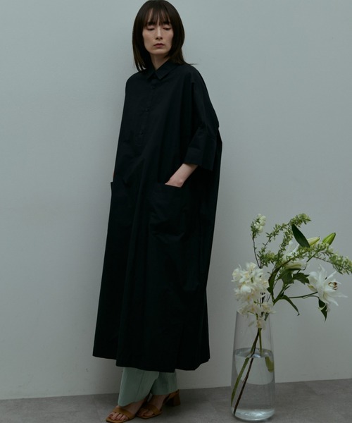flaeu(フラユ)の「Field Cotton Dress(ワンピース・レディース・ピンク/ネイビー/ブラック・FREE)」の8枚目の写真