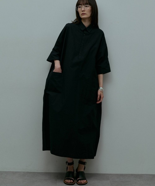 flaeu(フラユ)の「Field Cotton Dress(ワンピース・レディース・ピンク/ネイビー/ブラック・FREE)」の6枚目の写真