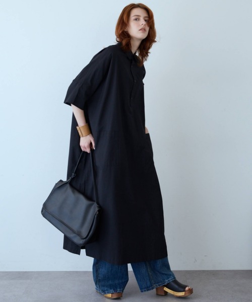 flaeu(フラユ)の「Field Cotton Dress(ワンピース・レディース・ピンク/ネイビー/ブラック・FREE)」の9枚目の写真