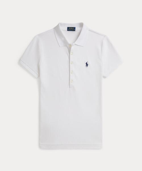 POLO RALPH LAUREN(ポロ ラルフ ローレン)の「スリム フィット ストレッチ ポロシャツ(ポロシャツ・レディース・ホワイト・S/M/XL/L/XS)」の6枚目の写真