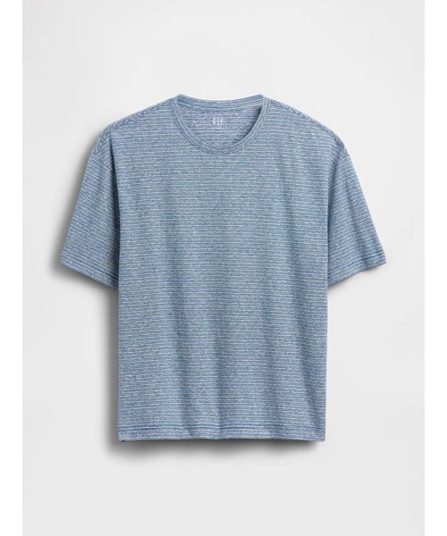 GAP(ギャップ)の「コットンリネン オーバーサイズ クロップドTシャツ(Tシャツ/カットソー・メンズ・ライトブルー/ブラック/ライトベージュ・XS/S/M/L/XL)」の14枚目の写真