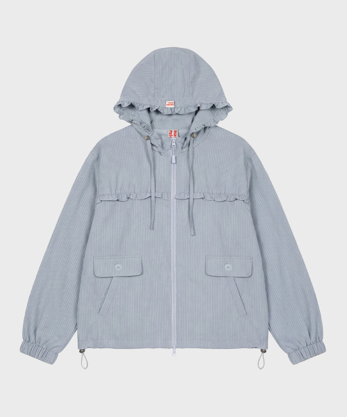 MASMARULEZ APPAREL（マスマルールズ アパレル）の「Check Frill Windbreaker Jacket_Sky Blue（ナイロンジャケット・レディース・スカイブルー・ONE SIZE）」の11枚目の写真