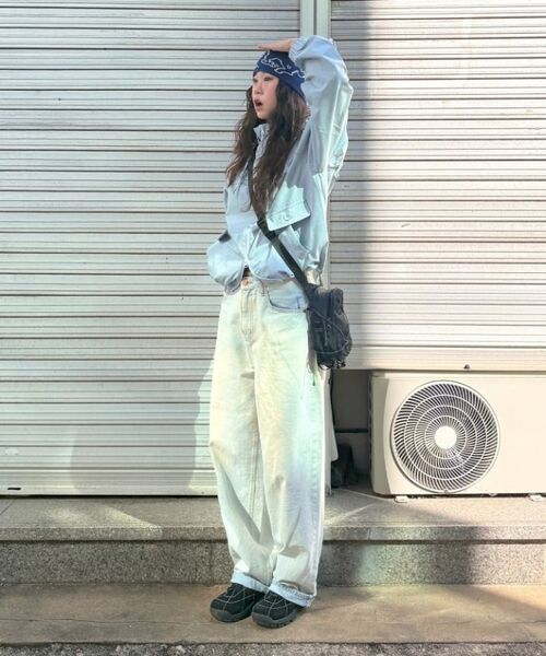 MASMARULEZ APPAREL（マスマルールズ アパレル）の「Check Frill Windbreaker Jacket_Sky Blue（ナイロンジャケット・レディース・スカイブルー・ONE SIZE）」の19枚目の写真