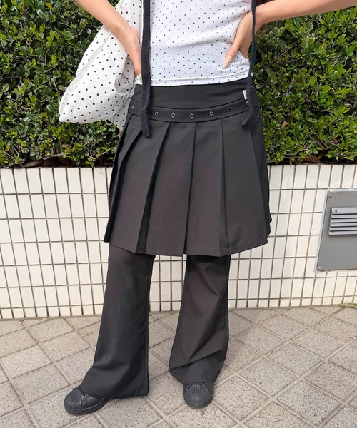 WC(ダブル シー)の「プリーツレイヤードフレアパンツ(その他パンツ・レディース・ブラック/グレー・FREE)」の17枚目の写真