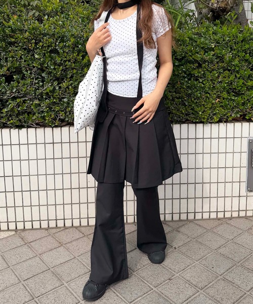 WC(ダブル シー)の「プリーツレイヤードフレアパンツ(その他パンツ・レディース・ブラック/グレー・FREE)」の18枚目の写真