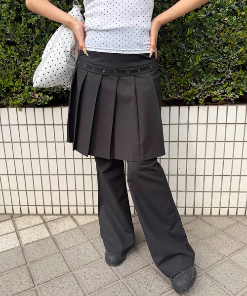 WC(ダブル シー)の「プリーツレイヤードフレアパンツ(その他パンツ・レディース・ブラック/グレー・FREE)」の16枚目の写真