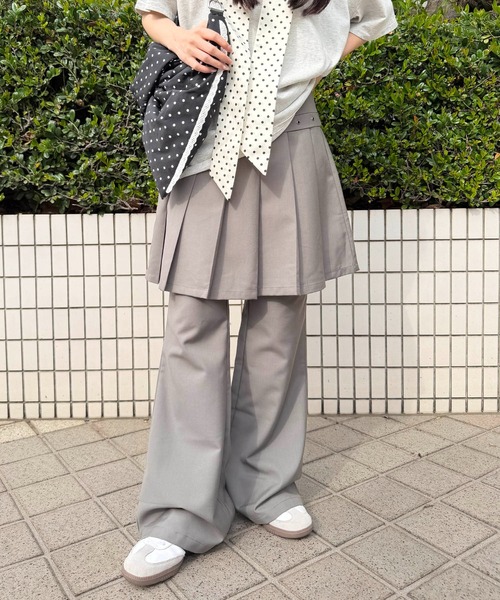 WC(ダブル シー)の「プリーツレイヤードフレアパンツ(その他パンツ・レディース・ブラック/グレー・FREE)」の14枚目の写真