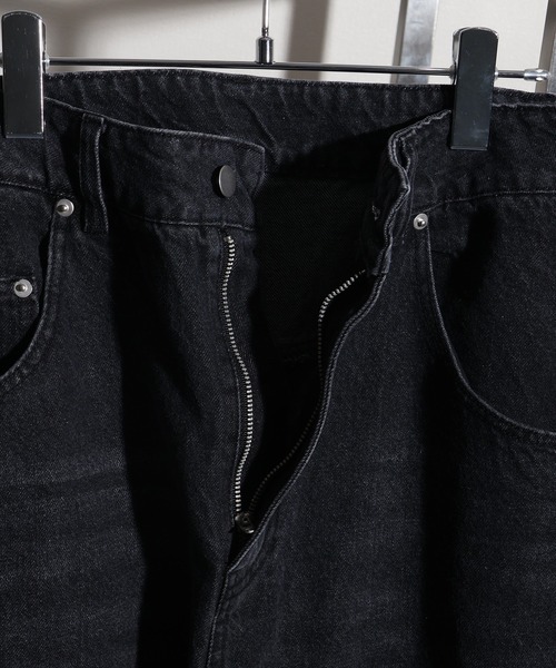 welise（ウェライズ）の「【welise/ウェライズ】13oz Dirty Damage Structural Wide Denim Pants/13oz ダーティーダメージ ストラクチャーワイドデニムパンツ（デニムパンツ・メンズ・ダークブラック/ブラック・L/M/S）」の20枚目の写真