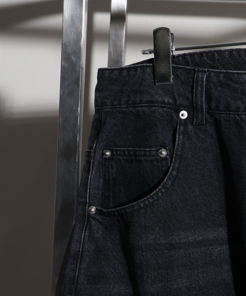 welise（ウェライズ）の「【welise/ウェライズ】13oz Dirty Damage Structural Wide Denim Pants/13oz ダーティーダメージ ストラクチャーワイドデニムパンツ（デニムパンツ・メンズ・ダークブラック/ブラック・L/M/S）」の21枚目の写真