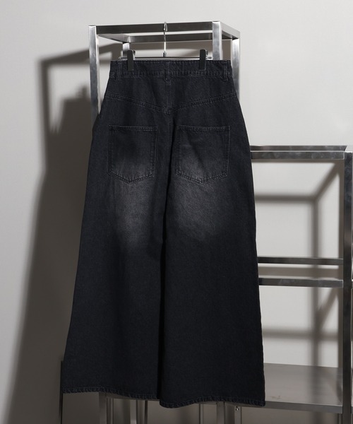 welise（ウェライズ）の「【welise/ウェライズ】13oz Dirty Damage Structural Wide Denim Pants/13oz ダーティーダメージ ストラクチャーワイドデニムパンツ（デニムパンツ・メンズ・ダークブラック/ブラック・L/M/S）」の18枚目の写真
