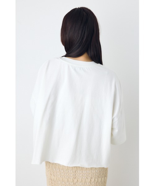 AZUL by moussy(アズールバイマウジー)の「刺繍ロゴTシャツ(Tシャツ/カットソー・レディース・ライトイエロー/ホワイト/グレー系その他4・SMALL/MEDIUM)」の7枚目の写真