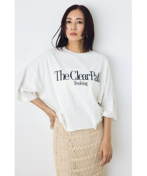 AZUL by moussy(アズールバイマウジー)の「刺繍ロゴTシャツ(Tシャツ/カットソー・レディース・ライトイエロー/ホワイト/グレー系その他4・SMALL/MEDIUM)」の8枚目の写真