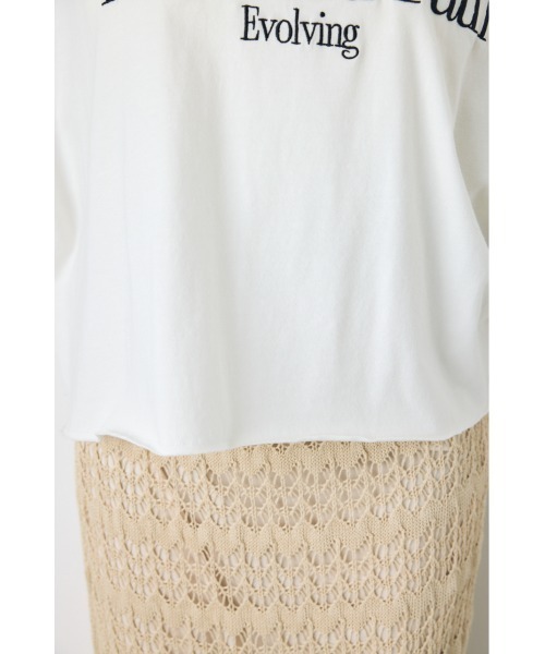 AZUL by moussy(アズールバイマウジー)の「刺繍ロゴTシャツ(Tシャツ/カットソー・レディース・ライトイエロー/ホワイト/グレー系その他4・SMALL/MEDIUM)」の13枚目の写真
