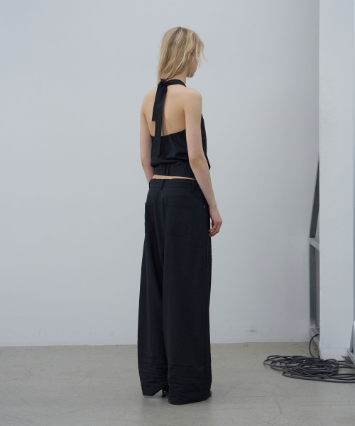 LCDC TM(エルシーディーシーティーエム)の「CRINKLE DETAIL WIDE TROUSERS (BLACK)(その他パンツ・レディース・その他・MEDIUM/SMALL)」の4枚目の写真