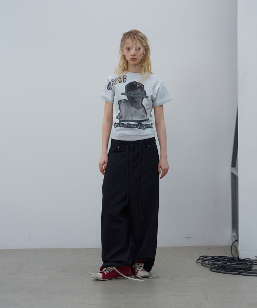 LCDC TM(エルシーディーシーティーエム)の「CRINKLE DETAIL WIDE TROUSERS (BLACK)(その他パンツ・レディース・その他・MEDIUM/SMALL)」の12枚目の写真