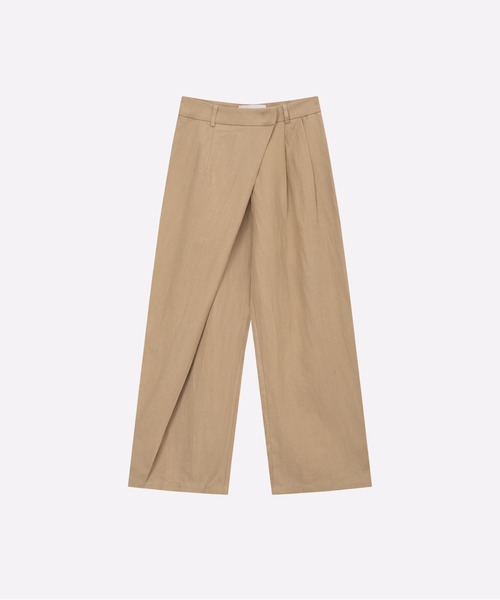 les fees love filles(レフェラブフィユ)の「Asymmetry Fluid Wide Pant(その他パンツ・レディース・グレー/ベージュ・FREE)」の1枚目の写真