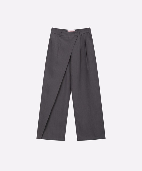 les fees love filles(レフェラブフィユ)の「Asymmetry Fluid Wide Pant(その他パンツ・レディース・グレー/ベージュ・FREE)」の2枚目の写真